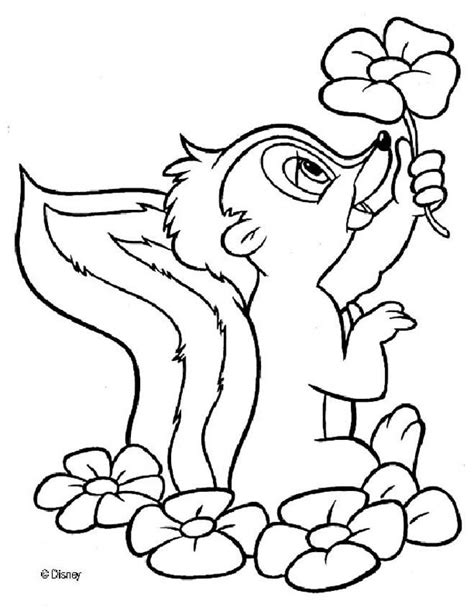 Flower The Skunk Coloring Pages Coloring Home