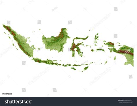 Indonesia Topography Map D Rendering Stock Illustration Shutterstock