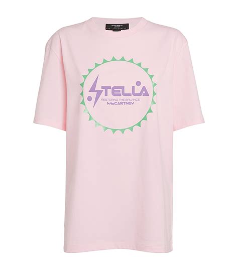 Stella Mccartney Pink Logo Graphic T Shirt Harrods Uk