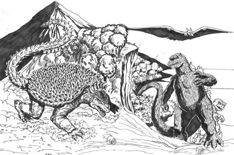 Dieses monster ist eine riesige eidechse, die nach dem testen von. Godzilla: Ausmalbilder & Malvorlagen - 100% KOSTENLOS