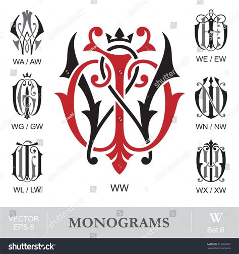 Vintage Monograms WW WA WE WG WN WL WX can also be AW EW GW NW LW XW