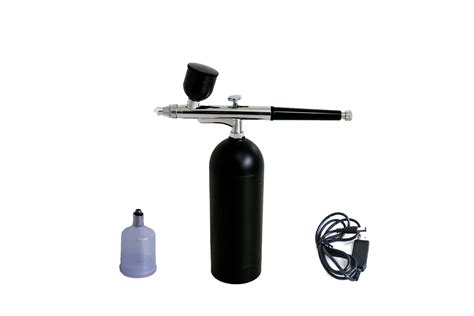 Cordless Portable Airbrush And Rechargeable Compressor Black