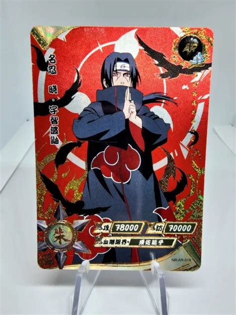 Itachi Uchiha Ar Red Gold Prism Kayou Official Naruto Card Tcg Nr Ar