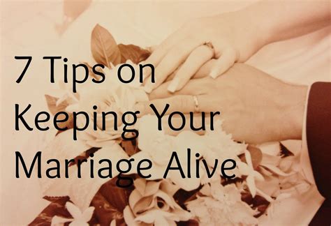Tips On Keeping Your Marriage Alive