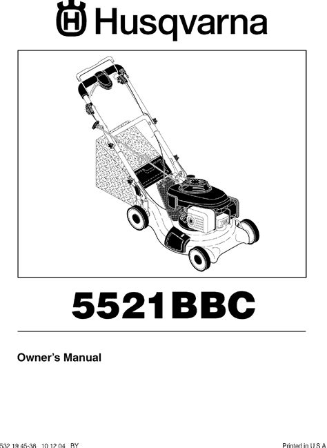 Husqvarna 5521bbc User Manual Lawn Mower Manuals And Guides L0502208