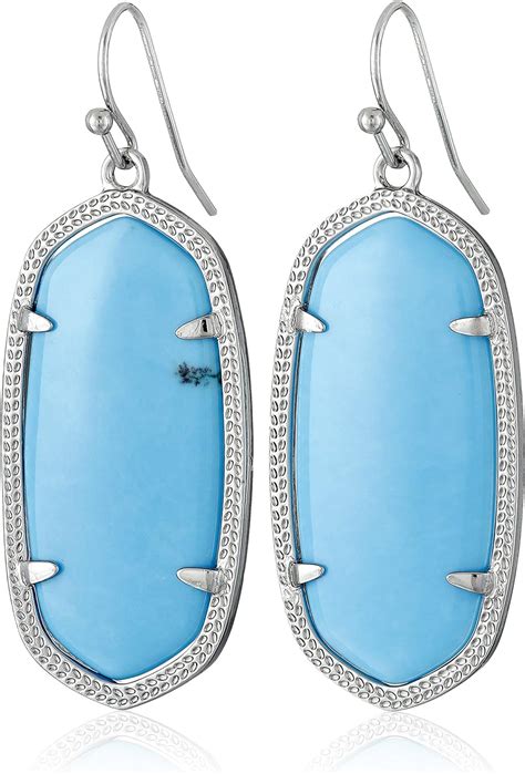 Amazon Com Kendra Scott Signature Elle Earrings In Turquoise Rhodium