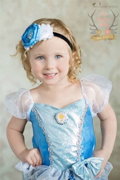 Cinderella Inspired Princess Headband Blue Satin Ruffle Etsy