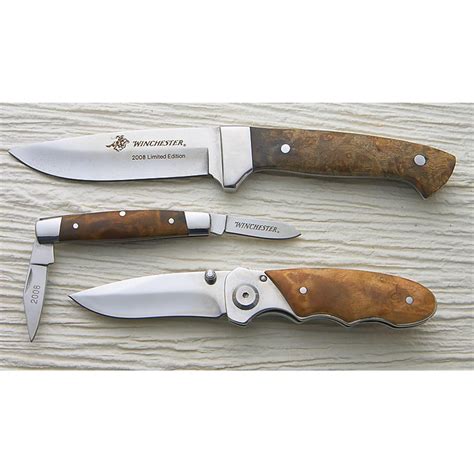 New winchester 2006 6 piece gentleman's gift set knife etc. 3 - Pc. Winchester® Knife Set - 140314, Folding Knives at Sportsman's Guide