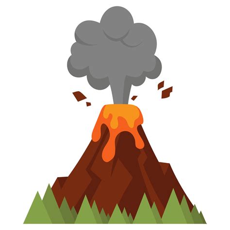 Illustration Of Eruption Volcano In Cartoon Style 4512465 Vector Art
