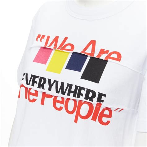 New Sacai 2021 We Are The People Archive Mix Deconstructed White Tshirt