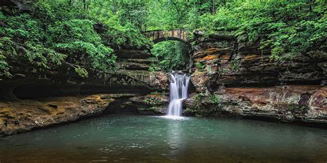 Upper Falls Old Man Cave Hocking Hills Oh Photograph By Ken Erofound