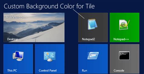 Tip Customize Start Screen Tiles Background Color Text Color And