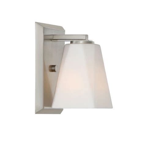 Home interior sconce help in the organization of things, they are also key in making your space cozier as well as adding exquisite contrast and pattern. Designers Fountain Cornerstone 1-Light Satin Platinum ...