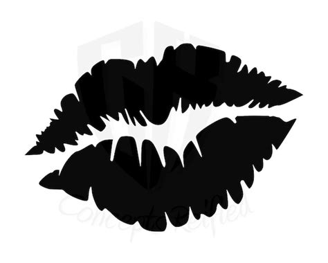 Silhouette Kiss Lips Svg Free Svg Design File