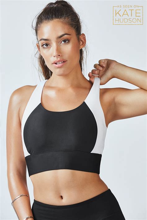 Karina High Support Sports Bra In White Black Get Great Deals At Fabletics