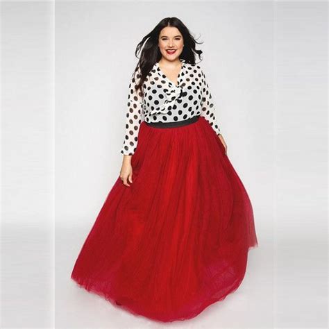 Red Long Tulle Skirt A Line Floor Length Maxi Skirt Custom Made Plus