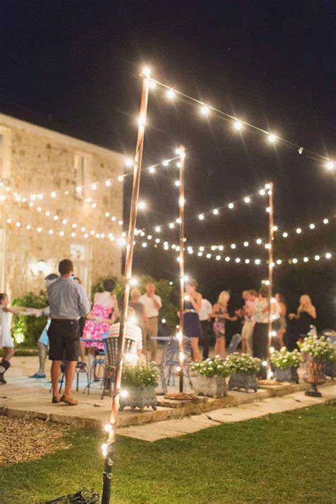 How To String Lights In Backyard : String lights along your fence