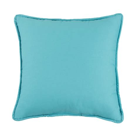 West Bay Solid Square Pillow Blue By Thomasville Home Fashions