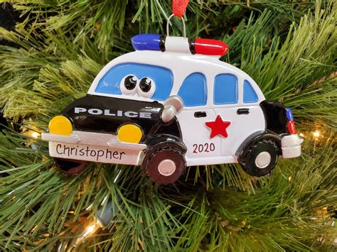 Police Car Toy Ornament Police Car Ornament Police Car Christmas