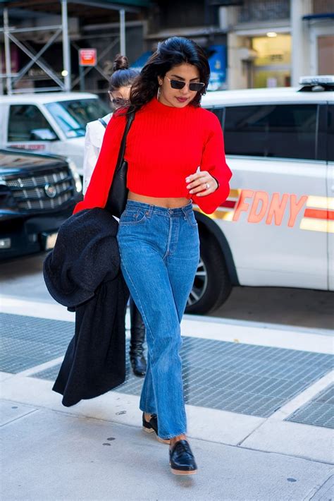 Priyanka Chopras Red Crop Top And Jeans Popsugar Fashion Photo 12