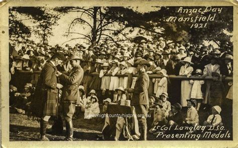 Anzac Day Mansfield 1921 High Country History Hub