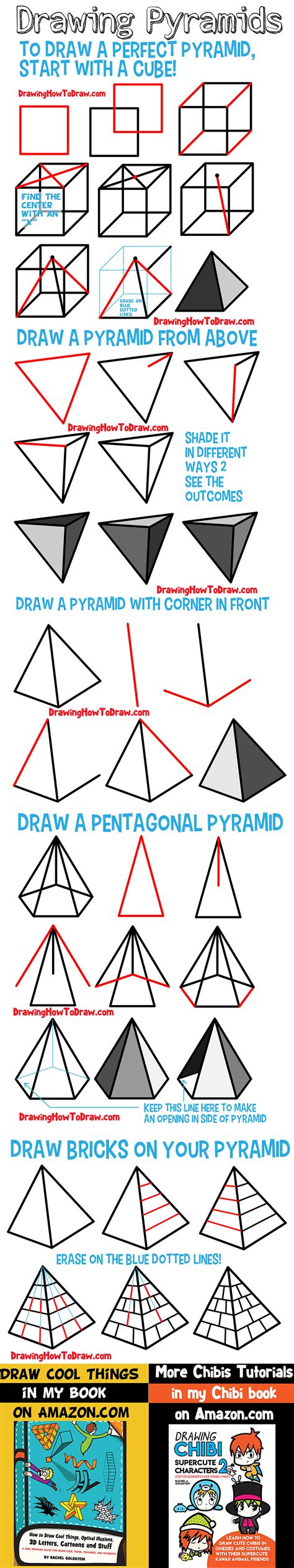 The following tutorial by presentation process shows how you can construct a 3d circular pyramid diagram in powerpoint. How to Draw Pyramids : Guide to Drawing Pyramids from ...