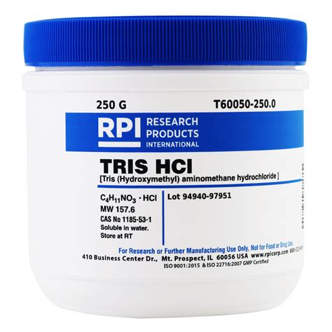 T60050 2500 Tris Hydrochloride Trishydroxymethyl Aminomethane Hcl