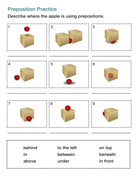 Prepositions Of Location Worksheet Where Is The Apple All Esl My Xxx Hot Girl