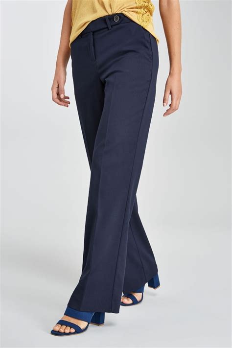 Womens Next Navy Slouch Trousers Blue Work Wear Women Flattering Fashion Workwear Essentials
