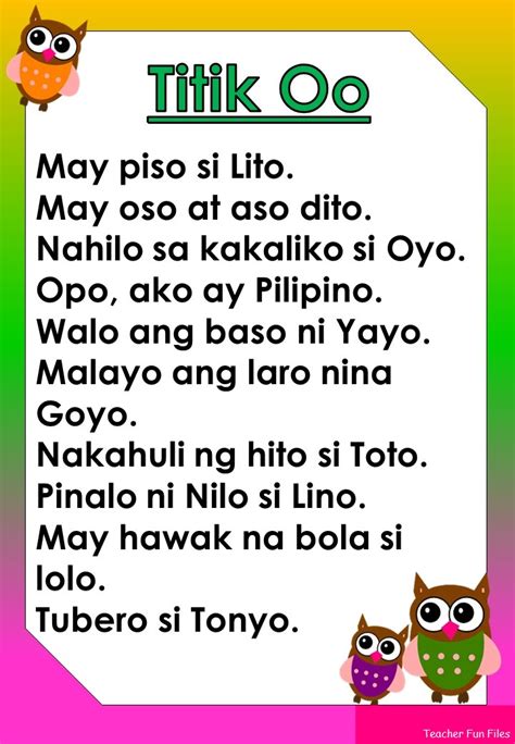Free Filipino Reading Comprehension By Oliotopia Tpt Tagalog Reading