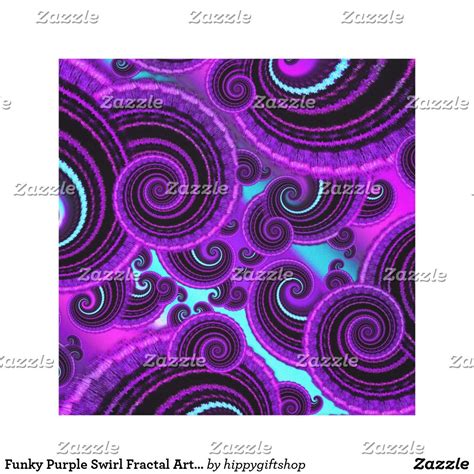Funky Purple Swirl Fractal Art Pattern Canvas Print Fractal Art