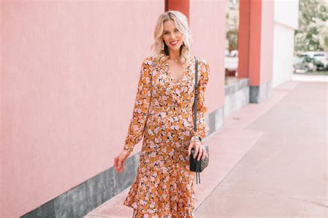 Fall Floral Midi Dress Straight A Style