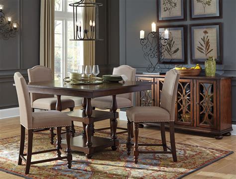 Baxenburg Brown Square Counter Height Dining Room Set From Ashley
