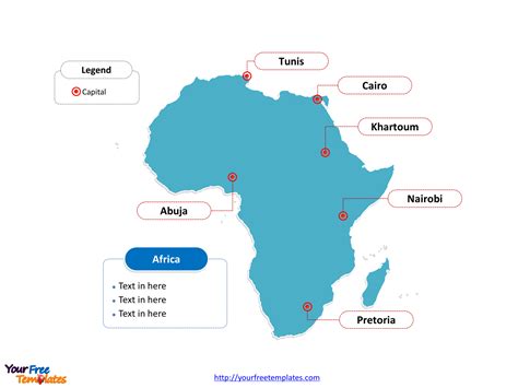 Outline map of africa with countries coloring page | free. Map of Africa free templates - Free PowerPoint Templates