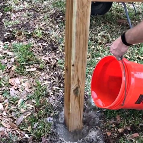 How To Set Wooden Fence Posts In Concrete Easy Steps And Video