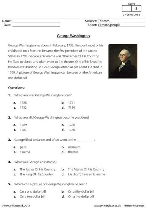 Comprehension George Washington