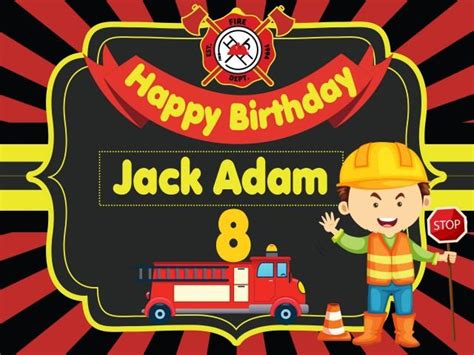 This tutorial will show you how to add fire animations and glow effects to an image. Large Custom Firetruck Birthday Banner, Firetruck Birthday ...