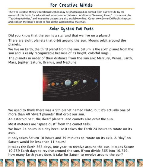 Solar System Fun Facts Lesson Plan For 2nd 6th Grade Lesson Planet