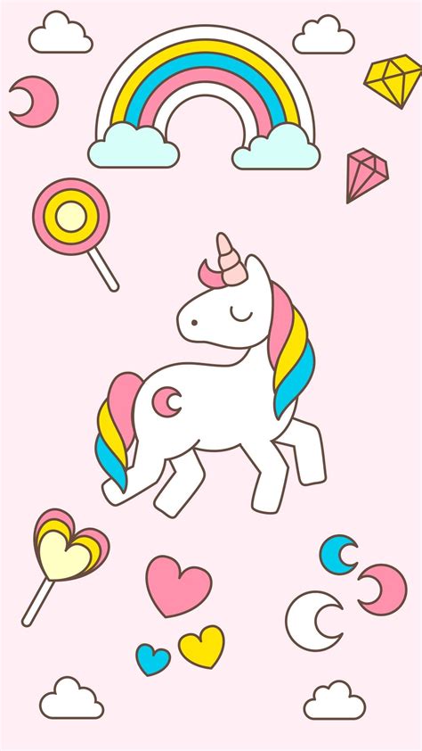 Download Cartoon Unicorn Wallpaper By Mbell15 Cute Unicorn