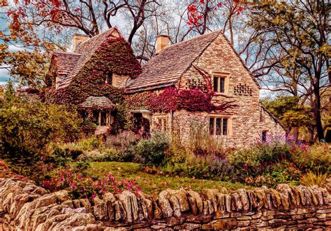 Autumn At Cotswold Cottage Photograph By Susan Rissi Tregoning Fine