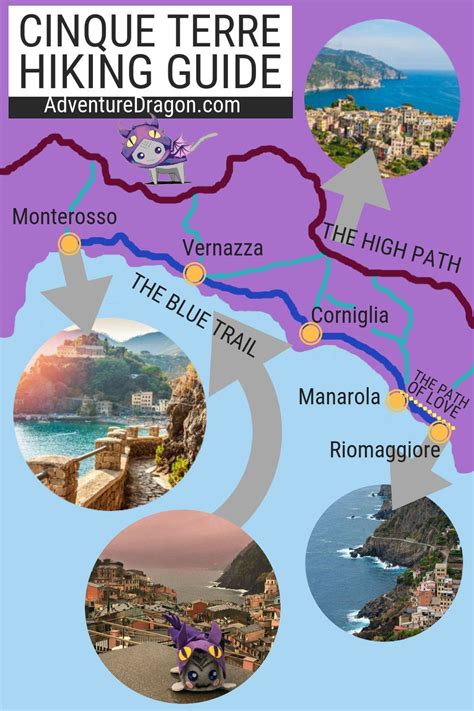 Cinque Terre Hiking Map Guide The Best Coastal Trails Hikes To