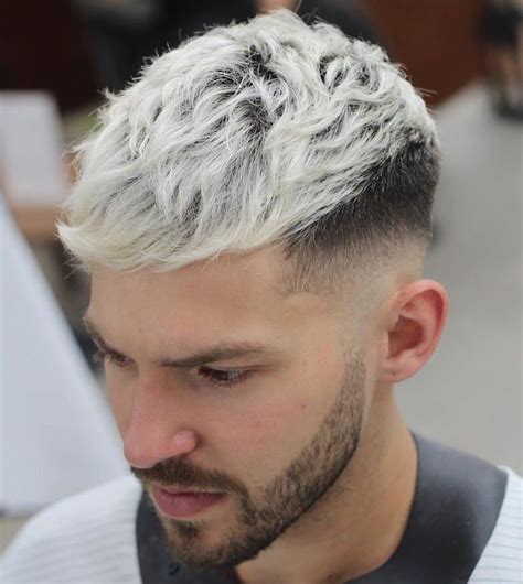Mens Blonde Dye White Gold And Platinum Hipster