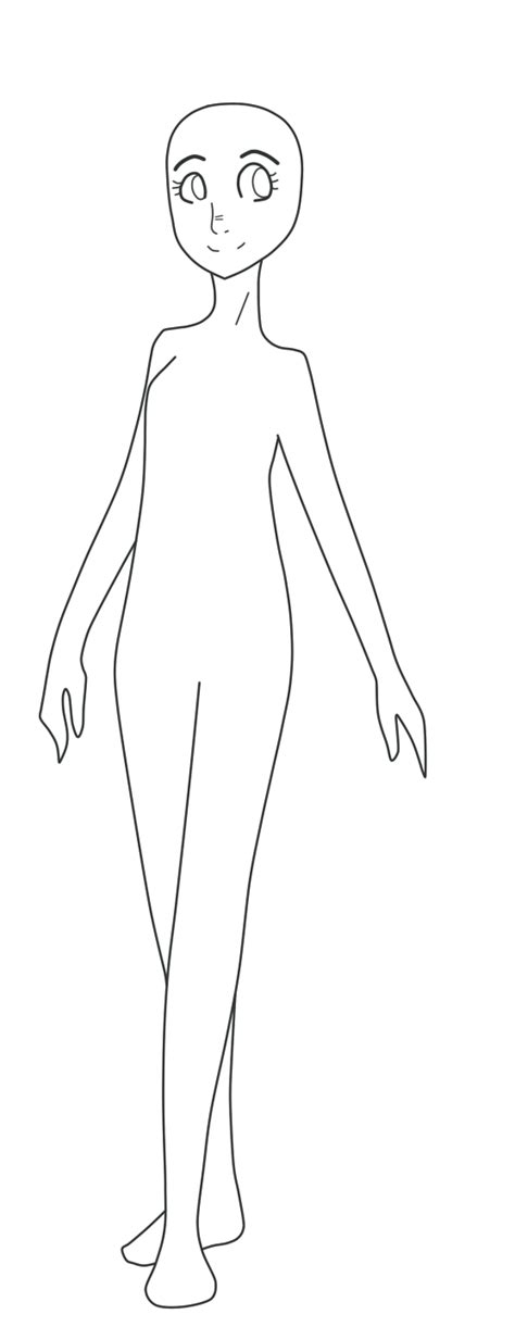 Anime Human Base Coloring Pages