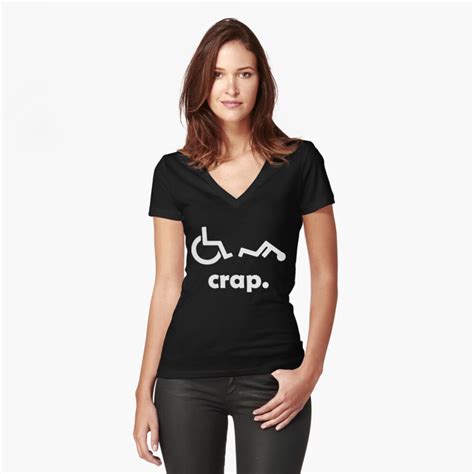 Crap Handicap Funny Wheelchair Tee Disabled Rude Offensive T Shirts T