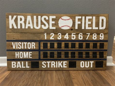 Krause Field In 2020 Baseball Scoreboard Baseball Bedroom Baseball Room