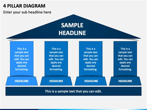 Free 4 Pillar Diagram Powerpoint Template Ppt Slides