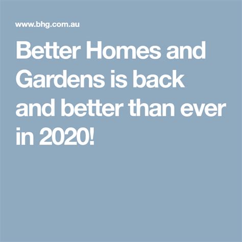 Better Homes And Gardens Returns In 2020 Better Homes And Gardens