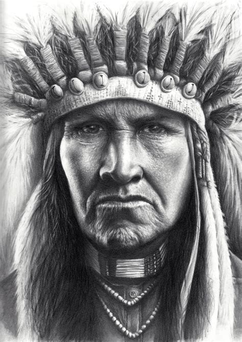 American Indian Chief Drawing