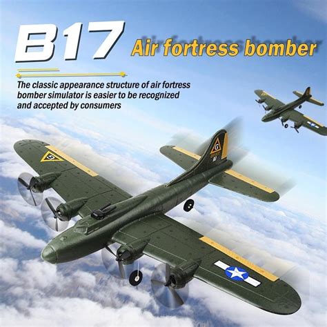 Remote Controlled Aircraft With Light B17 B16 F22 Drop Resistant Fixed Wing