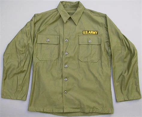 Vintage 60s Vietnam Era Us Army Utility Shirt Uniform Patches Small
